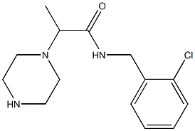 N-[(2-chlorophenyl)methyl]-2-(piperazin-1-yl)propanamide Struktur