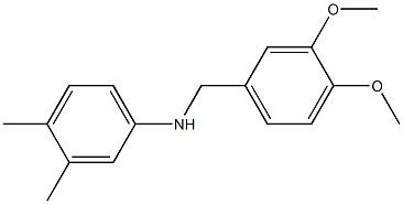 N-[(3,4-dimethoxyphenyl)methyl]-3,4-dimethylaniline Struktur