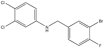 N-[(3-bromo-4-fluorophenyl)methyl]-3,4-dichloroaniline Struktur