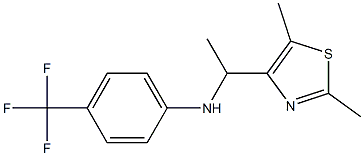 N-[1-(2,5-dimethyl-1,3-thiazol-4-yl)ethyl]-4-(trifluoromethyl)aniline Struktur