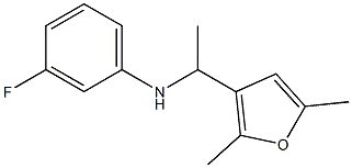 N-[1-(2,5-dimethylfuran-3-yl)ethyl]-3-fluoroaniline Struktur