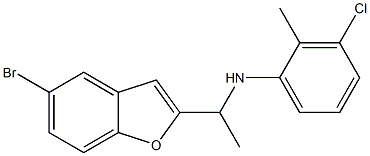 N-[1-(5-bromo-1-benzofuran-2-yl)ethyl]-3-chloro-2-methylaniline Struktur