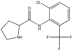 N-[2-chloro-6-(trifluoromethyl)phenyl]pyrrolidine-2-carboxamide Struktur