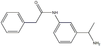 N-[3-(1-aminoethyl)phenyl]-2-phenylacetamide Struktur