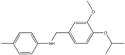 N-{[3-methoxy-4-(propan-2-yloxy)phenyl]methyl}-4-methylaniline Struktur