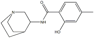 N-{1-azabicyclo[2.2.2]octan-3-yl}-2-hydroxy-4-methylbenzamide Struktur