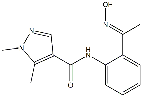 N-{2-[1-(hydroxyimino)ethyl]phenyl}-1,5-dimethyl-1H-pyrazole-4-carboxamide Structure