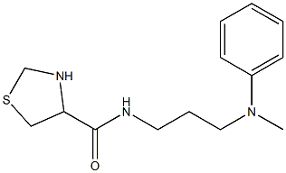 N-{3-[methyl(phenyl)amino]propyl}-1,3-thiazolidine-4-carboxamide Struktur