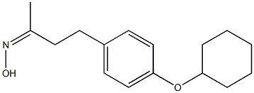 N-{4-[4-(cyclohexyloxy)phenyl]butan-2-ylidene}hydroxylamine Struktur