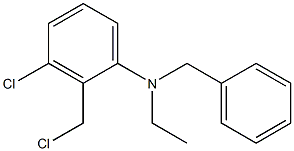 N-benzyl-3-chloro-2-(chloromethyl)-N-ethylaniline Struktur