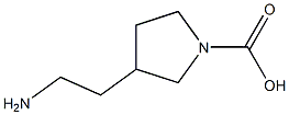 3-(2-Amino-ethyl)-pyrrolidine-1-carboxylic acid Struktur