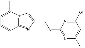 6-methyl-2-{[(5-methylimidazo[1,2-a]pyridin-2-yl)methyl]sulfanyl}-4-pyrimidinol Struktur