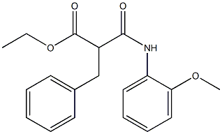 ethyl 2-benzyl-3-(2-methoxyanilino)-3-oxopropanoate Struktur