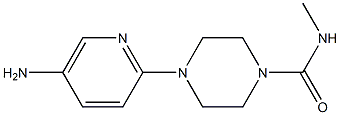 4-(5-aminopyridin-2-yl)-N-methylpiperazine-1-carboxamide Struktur