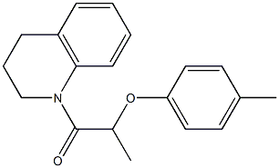 1-[3,4-dihydro-1(2H)-quinolinyl]-2-(4-methylphenoxy)-1-propanone Struktur