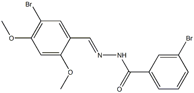 3-bromo-N'-[(E)-(5-bromo-2,4-dimethoxyphenyl)methylidene]benzohydrazide Structure