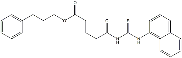 3-phenylpropyl 5-{[(1-naphthylamino)carbothioyl]amino}-5-oxopentanoate Struktur