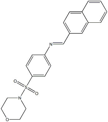 N-[4-(4-morpholinylsulfonyl)phenyl]-N-[(E)-2-naphthylmethylidene]amine Struktur