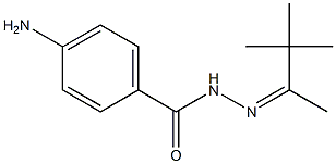 4-amino-N'-[(Z)-1,2,2-trimethylpropylidene]benzohydrazide Struktur