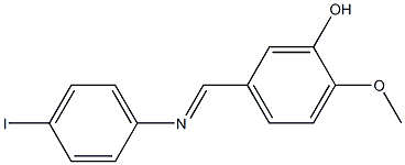 5-{[(4-iodophenyl)imino]methyl}-2-methoxyphenol Struktur