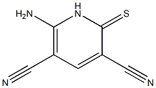 6-amino-2-thioxo-1,2-dihydro-3,5-pyridinedicarbonitrile Struktur