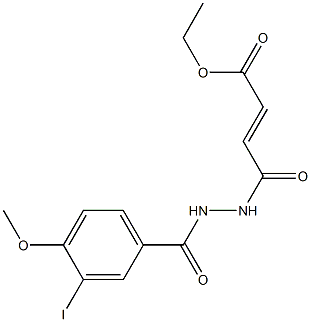 ethyl (E)-4-[2-(3-iodo-4-methoxybenzoyl)hydrazino]-4-oxo-2-butenoate Struktur