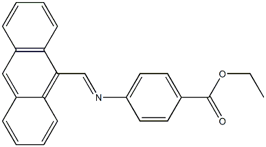 ethyl 4-{[(E)-9-anthrylmethylidene]amino}benzoate Struktur