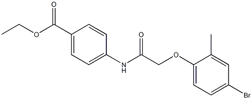 ethyl 4-{[2-(4-bromo-2-methylphenoxy)acetyl]amino}benzoate Struktur