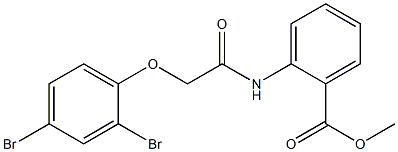 methyl 2-{[2-(2,4-dibromophenoxy)acetyl]amino}benzoate Struktur