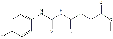 methyl 4-{[(4-fluoroanilino)carbothioyl]amino}-4-oxobutanoate Struktur