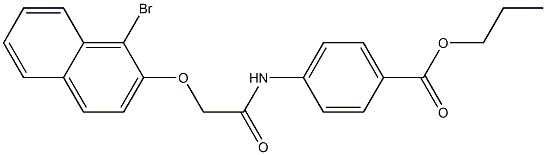 propyl 4-({2-[(1-bromo-2-naphthyl)oxy]acetyl}amino)benzoate Struktur