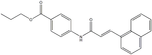 propyl 4-{[(E)-3-(1-naphthyl)-2-propenoyl]amino}benzoate Struktur