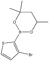 2-(3-Bromo-2-thienyl)-4,4,6-trimethyl-1,3,2-dioxaborinane Struktur