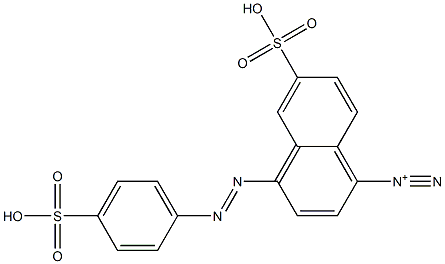 6-Sulfo-4-[(4-sulfophenyl)azo]-1-naphthalenediazonium Struktur