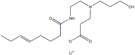 3-[N-(3-Hydroxypropyl)-N-[2-(5-octenoylamino)ethyl]amino]propionic acid lithium salt Struktur