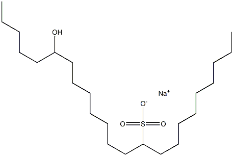 18-Hydroxytricosane-10-sulfonic acid sodium salt Struktur