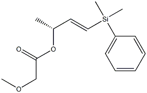 Methoxyacetic acid [(R,E)-1-(phenyldimethylsilyl)-1-buten-3-yl] ester Struktur