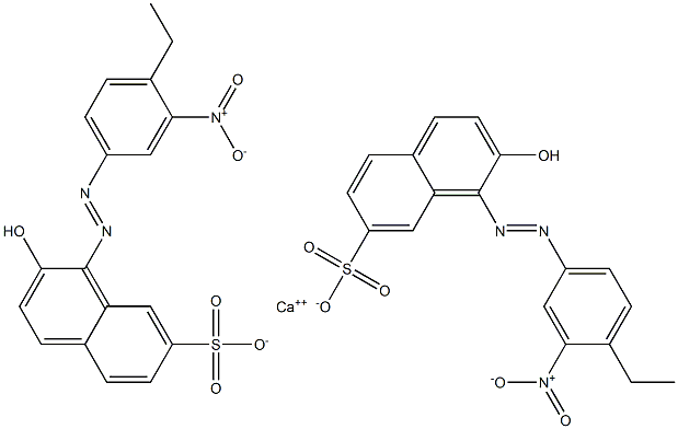 Bis[1-[(4-ethyl-3-nitrophenyl)azo]-2-hydroxy-7-naphthalenesulfonic acid]calcium salt Struktur