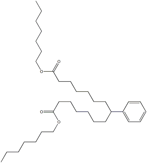 7-Phenyltridecane-1,13-dicarboxylic acid diheptyl ester Struktur