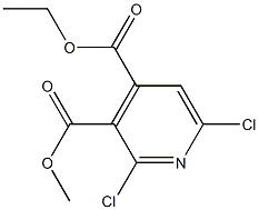 2,6-Dichloropyridine-3,4-dicarboxylic acid 3-methyl 4-ethyl ester Struktur