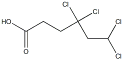 4,4,6,6-Tetrachlorocaproic acid Struktur