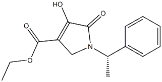 1-[(S)-1-Phenylethyl]-2,5-dihydro-4-hydroxy-5-oxo-1H-pyrrole-3-carboxylic acid ethyl ester Struktur