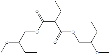 Propane-1,1-dicarboxylic acid bis(2-methoxybutyl) ester Struktur