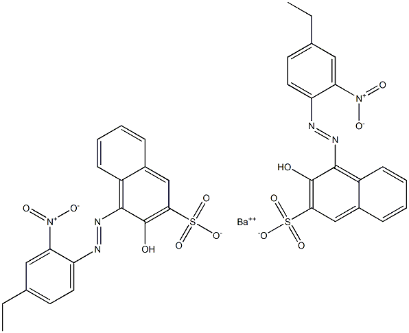 Bis[1-[(4-ethyl-2-nitrophenyl)azo]-2-hydroxy-3-naphthalenesulfonic acid]barium salt Struktur