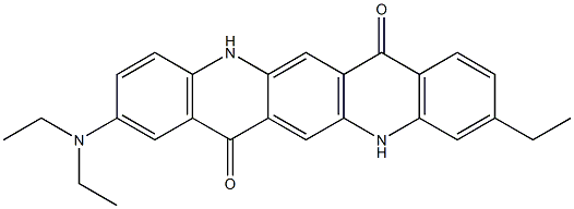 2-(Diethylamino)-10-ethyl-5,12-dihydroquino[2,3-b]acridine-7,14-dione Struktur