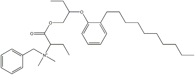 N,N-Dimethyl-N-benzyl-N-[1-[[2-(2-decylphenyloxy)butyl]oxycarbonyl]propyl]aminium Struktur