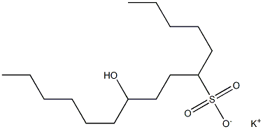 9-Hydroxypentadecane-6-sulfonic acid potassium salt Struktur