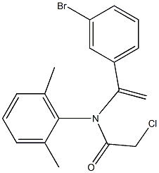 N-[1-(3-Bromophenyl)vinyl]-N-(2,6-dimethylphenyl)-2-chloroacetamide Struktur