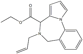 5-(2-Propenyl)-5,6-dihydro-4H-pyrrolo[1,2-a][1,4]benzodiazepine-4-carboxylic acid ethyl ester Struktur