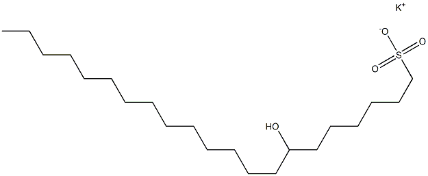 7-Hydroxyhenicosane-1-sulfonic acid potassium salt Struktur